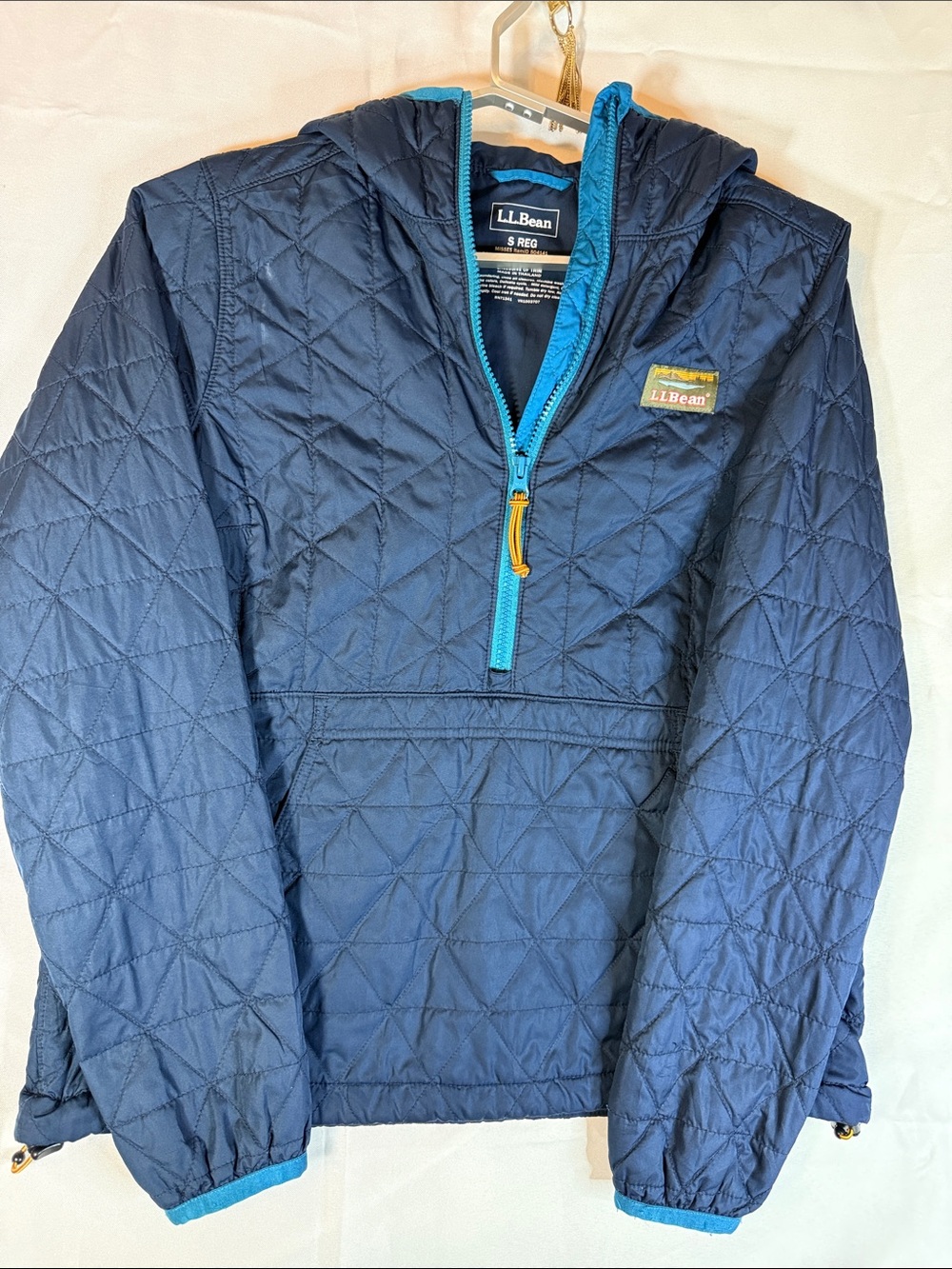 L.L. Bean Women's Teal Quilted Jacket - Navy Lining - Picture 2 of 10